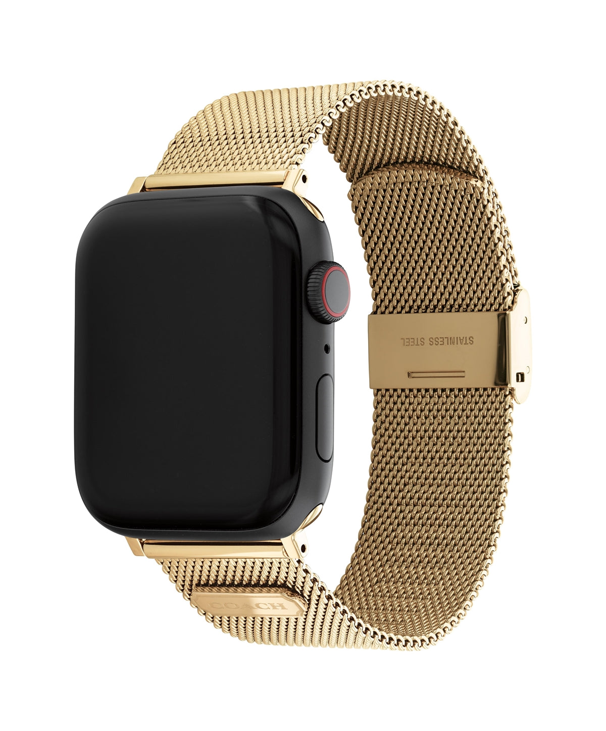 Coach Gold Mesh Badge Apple Strap