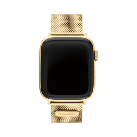 Coach Gold Mesh Badge Apple Strap