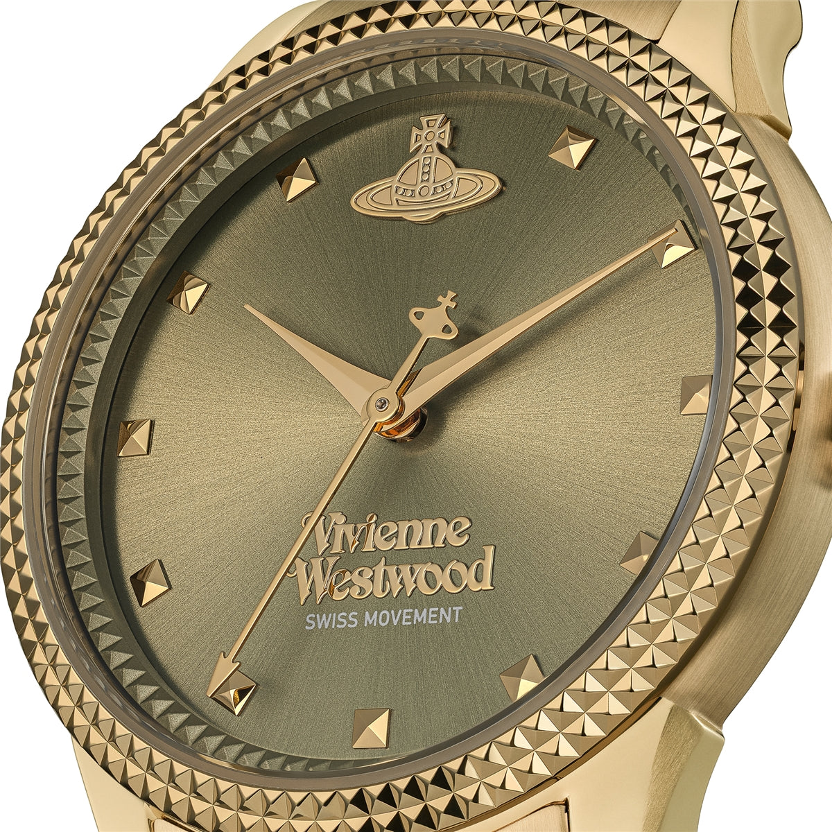 Vivienne Westwood Gold Olive Little Seymour Round Dial Watch