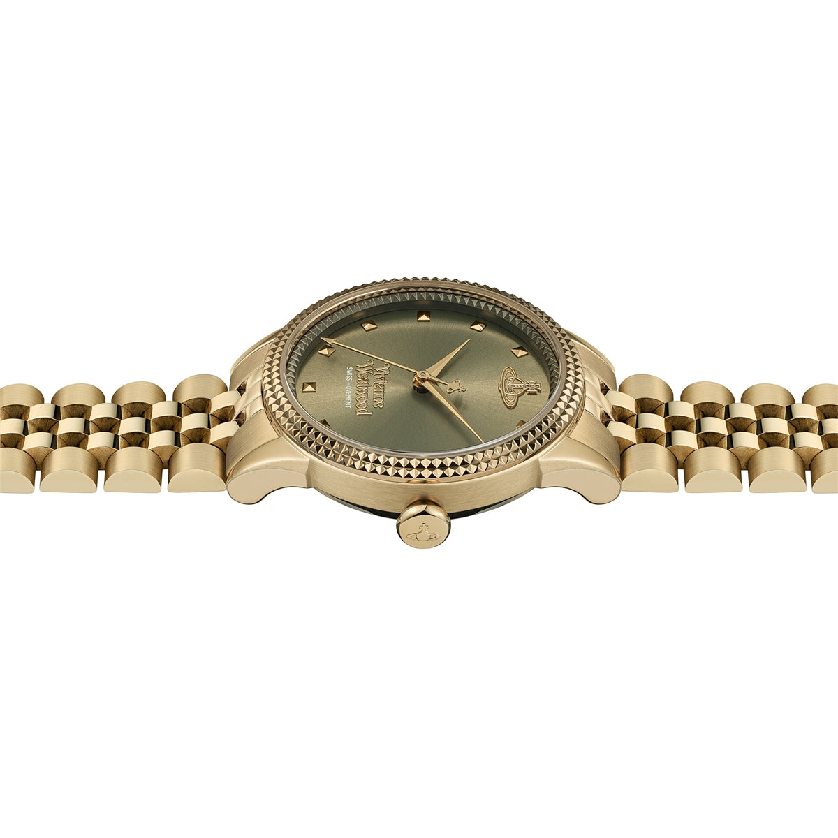 Vivienne Westwood Gold Olive Little Seymour Round Dial Watch
