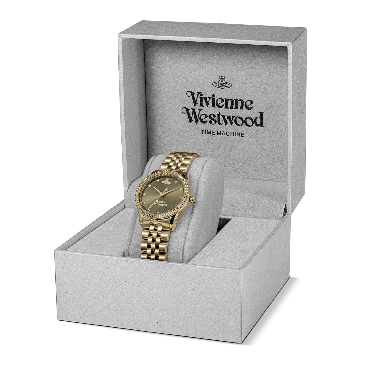Vivienne Westwood Gold Olive Little Seymour Round Dial Watch
