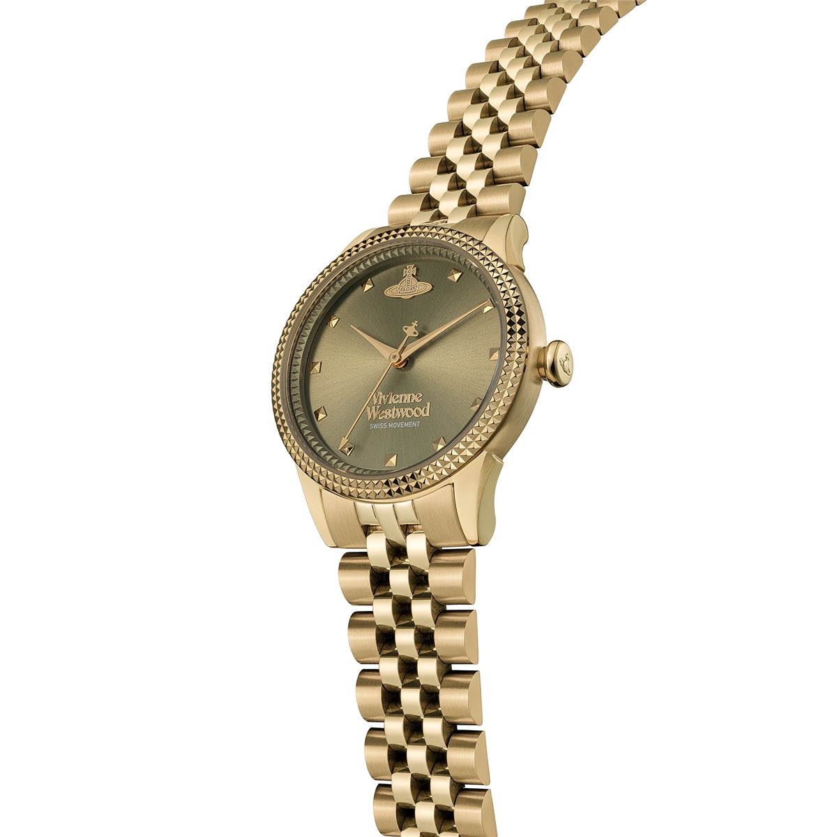 Vivienne Westwood Gold Olive Little Seymour Round Dial Watch
