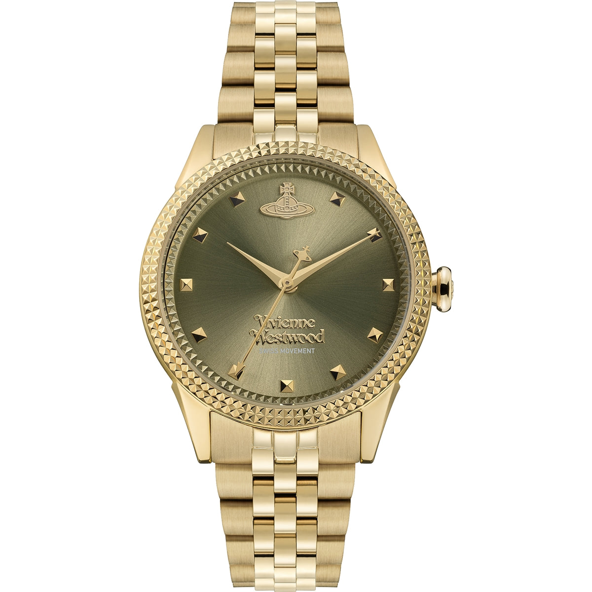 Vivienne Westwood Gold Olive Little Seymour Round Dial Watch