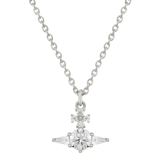 Vivienne Westwood Silver Ofelia CZ Angular Necklace