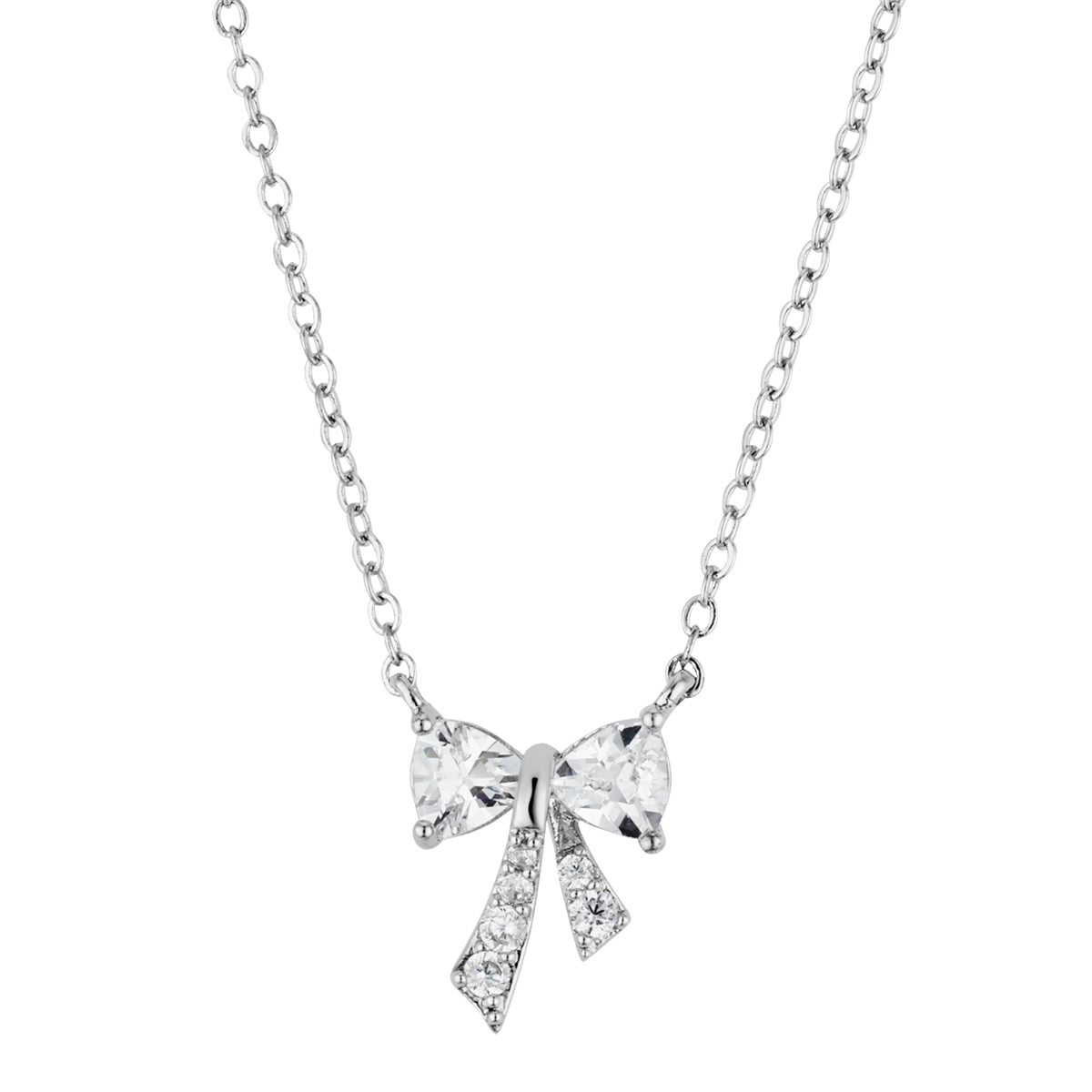 August Woods Silver CZ Bow Gift Set