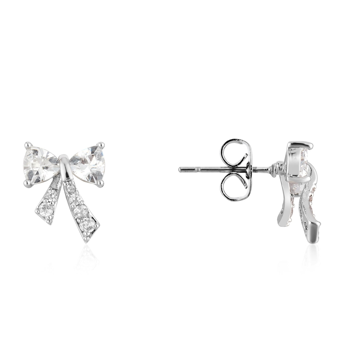 August Woods Silver CZ Bow Gift Set