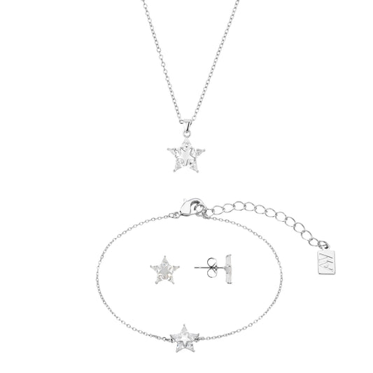 Silver Pavé Mirror Star Gift Set