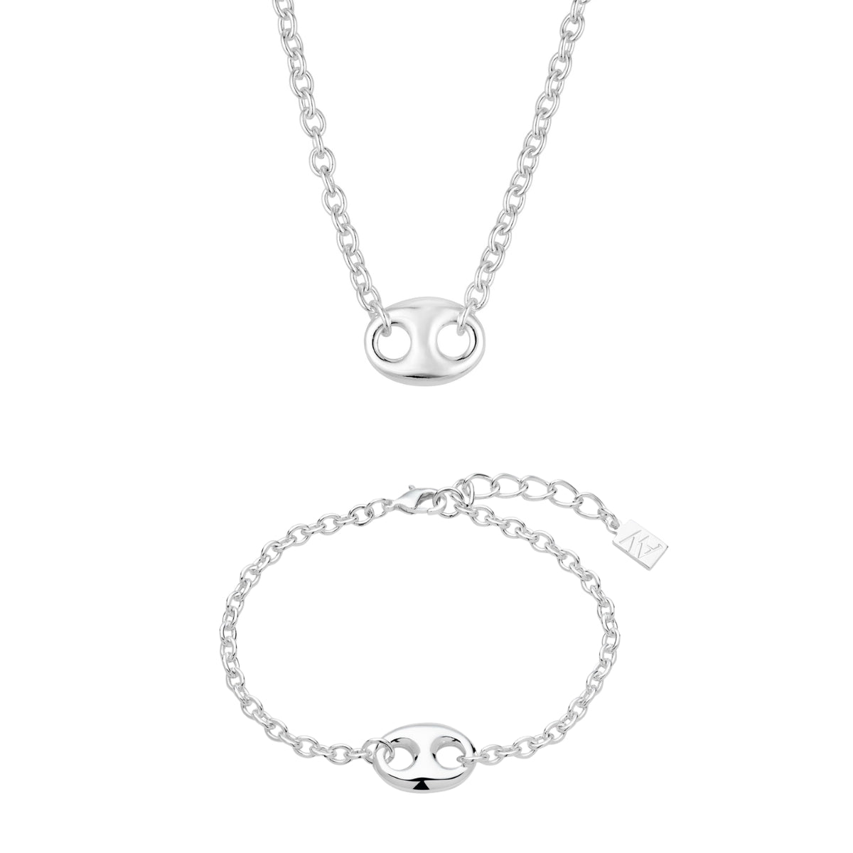 August Woods Silver Marine Luxe Link Gift Set