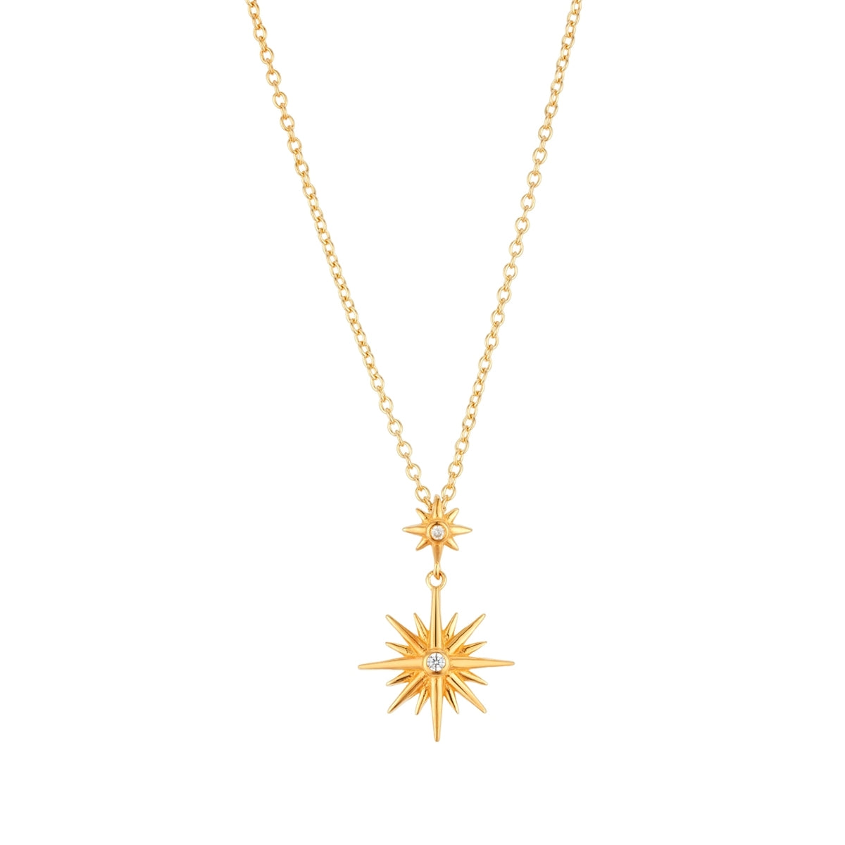 Argento Gold Starburst CZ Gift Set