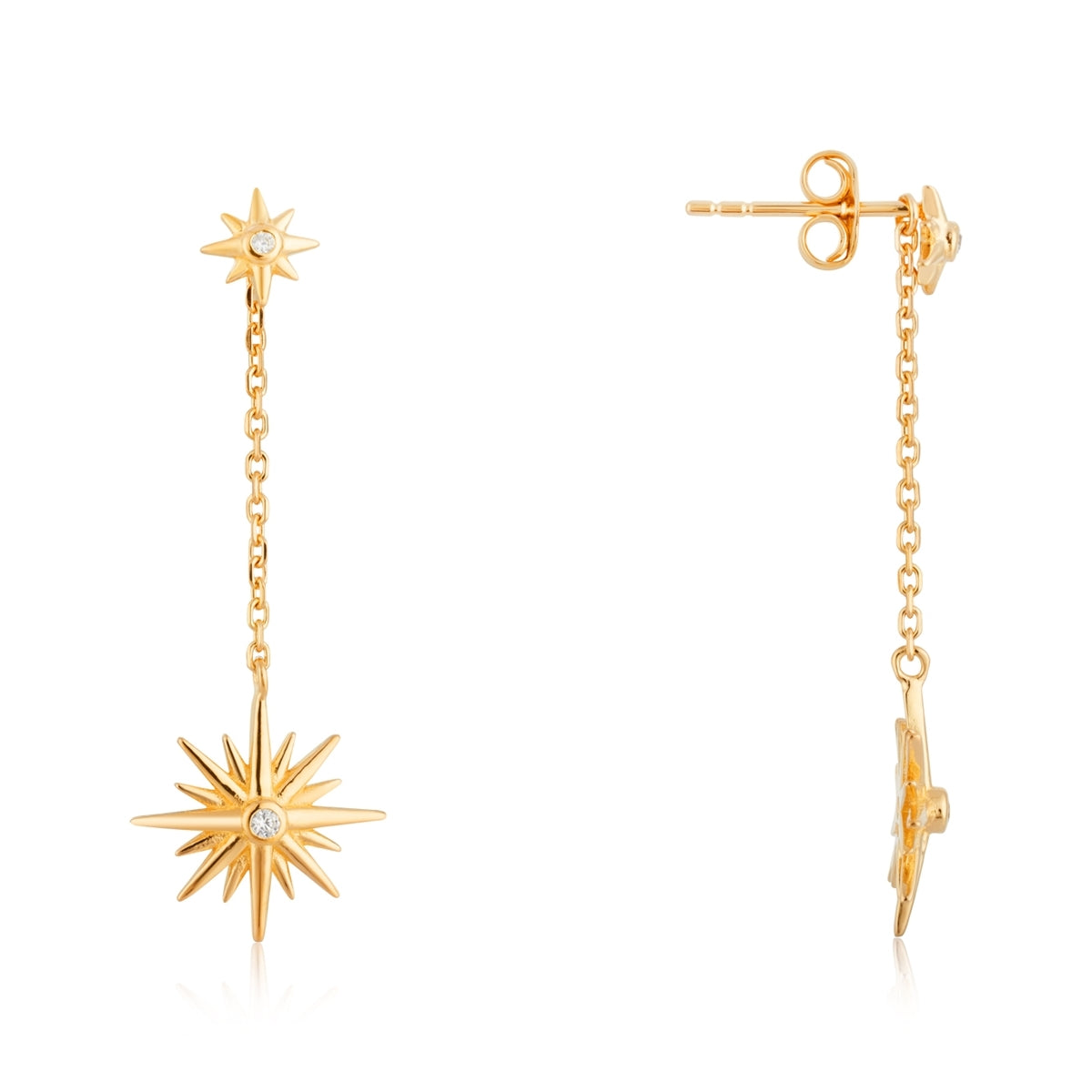 Argento Gold Starburst CZ Gift Set