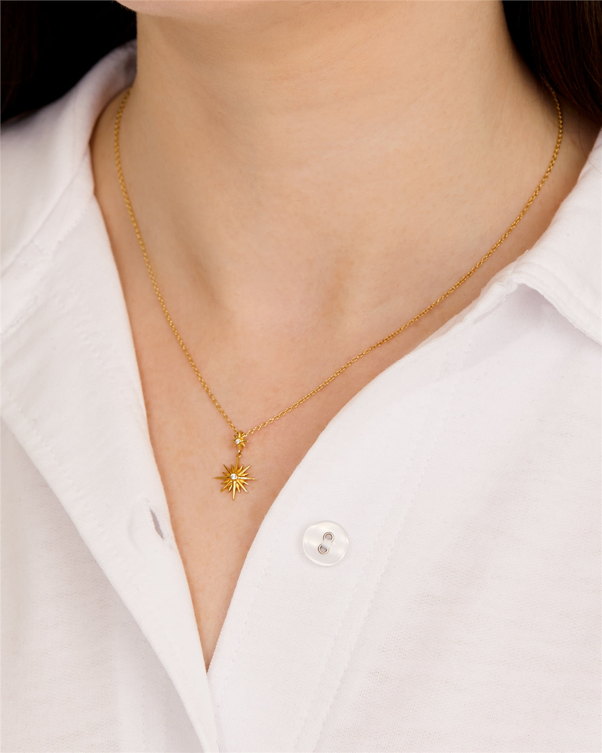 Argento Gold Starburst CZ Gift Set