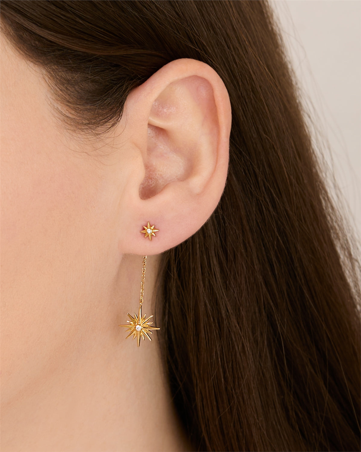 Argento Gold Starburst CZ Gift Set
