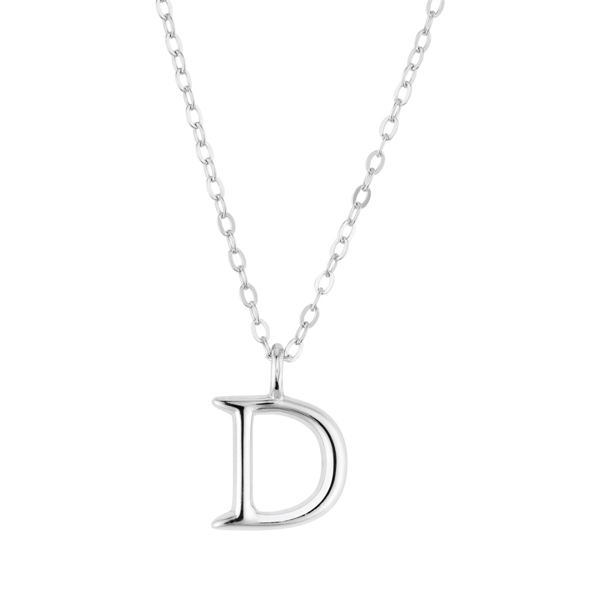 Argento Silver Initial Letter Necklace
