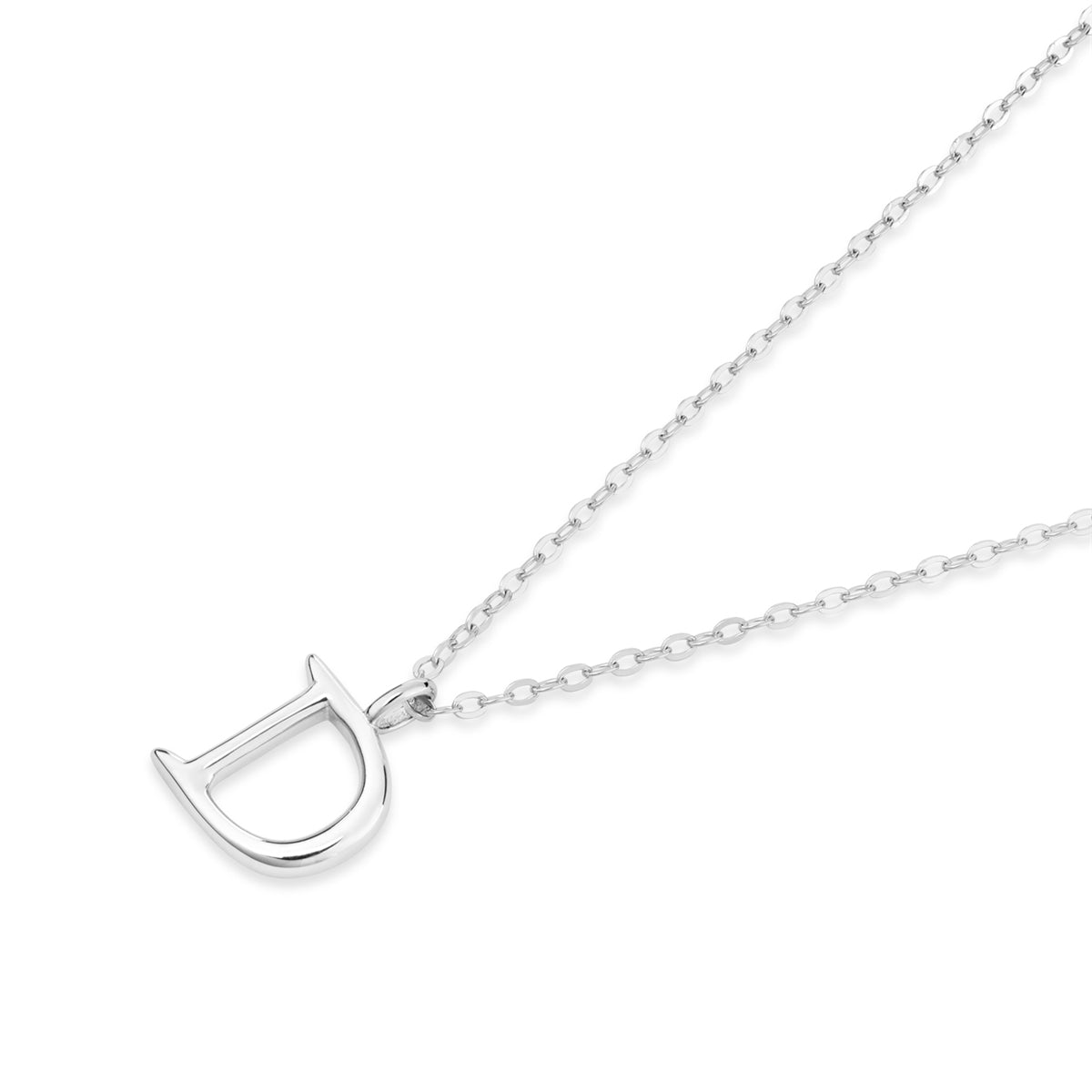 Argento Silver Initial Letter Necklace