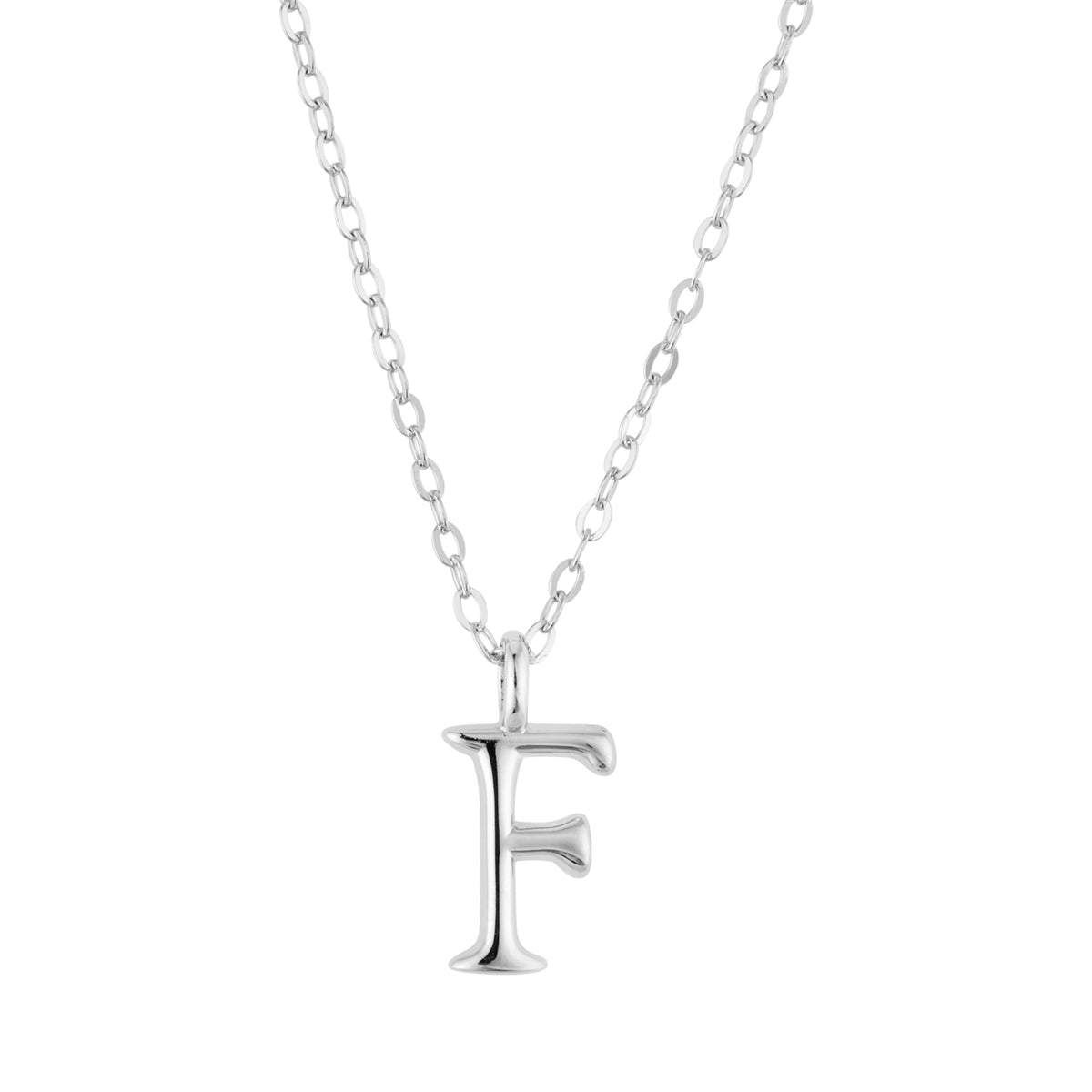 Argento Silver Initial Letter Necklace