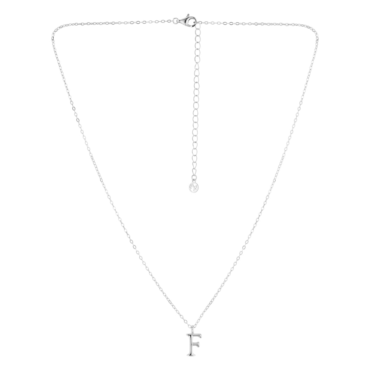 Argento Silver Initial Letter Necklace
