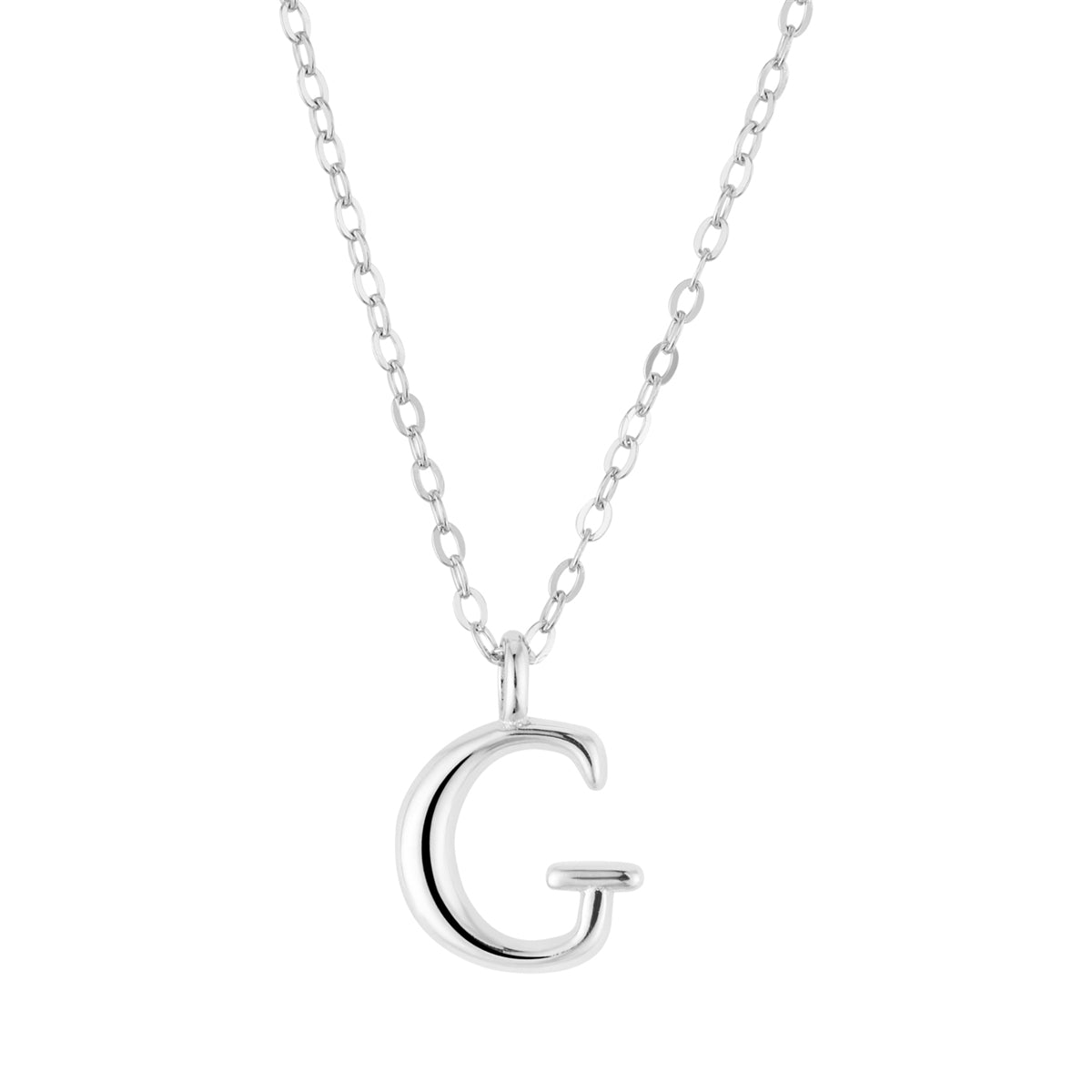 Argento Silver Initial Letter Necklace