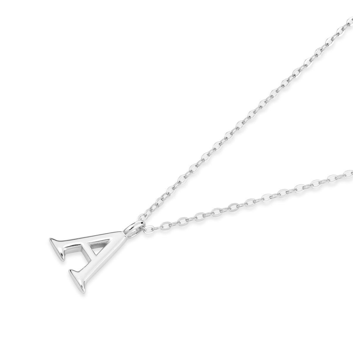 Argento Silver Initial Letter Necklace