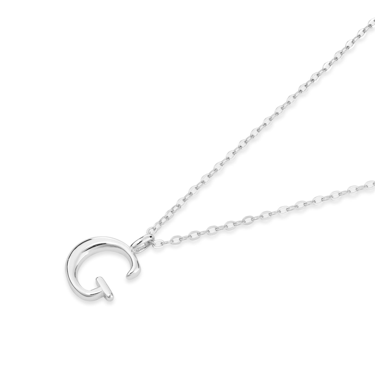 Argento Silver Initial Letter Necklace
