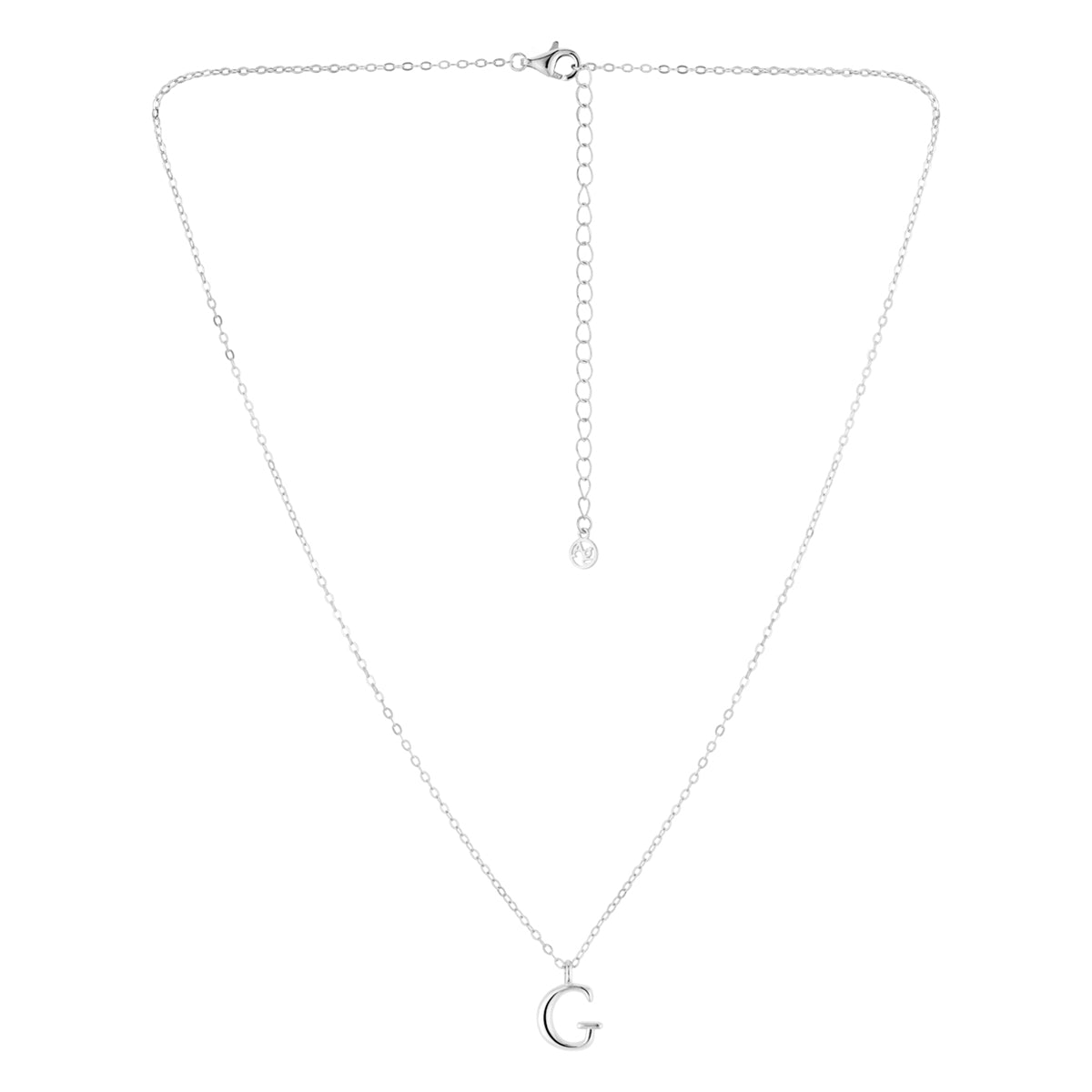 Argento Silver Initial Letter Necklace