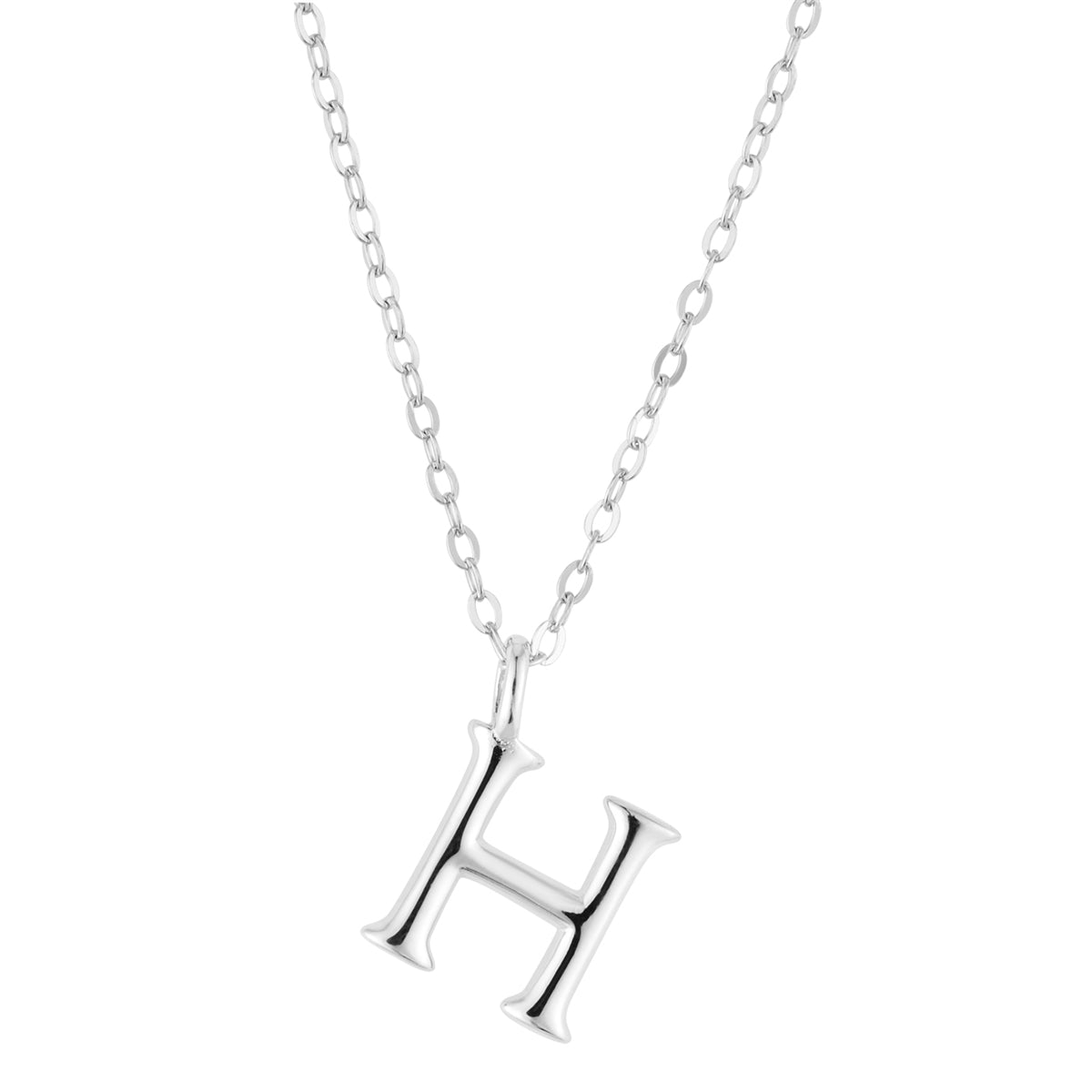 Argento Silver Initial Letter Necklace