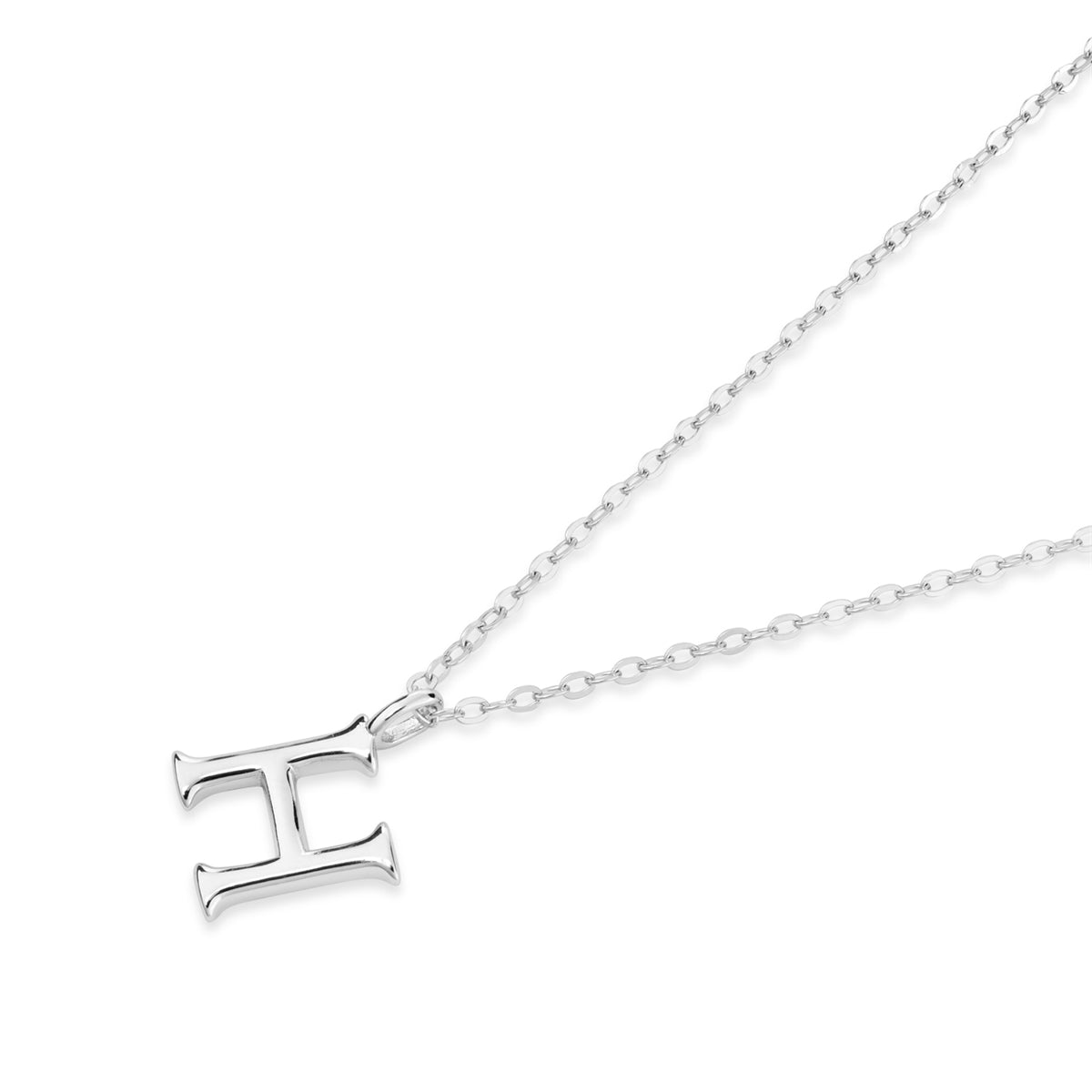 Argento Silver Initial Letter Necklace