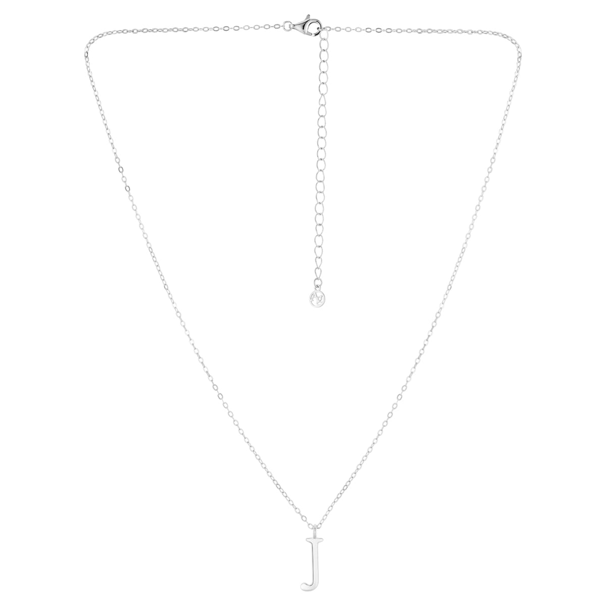 Argento Silver Initial Letter Necklace