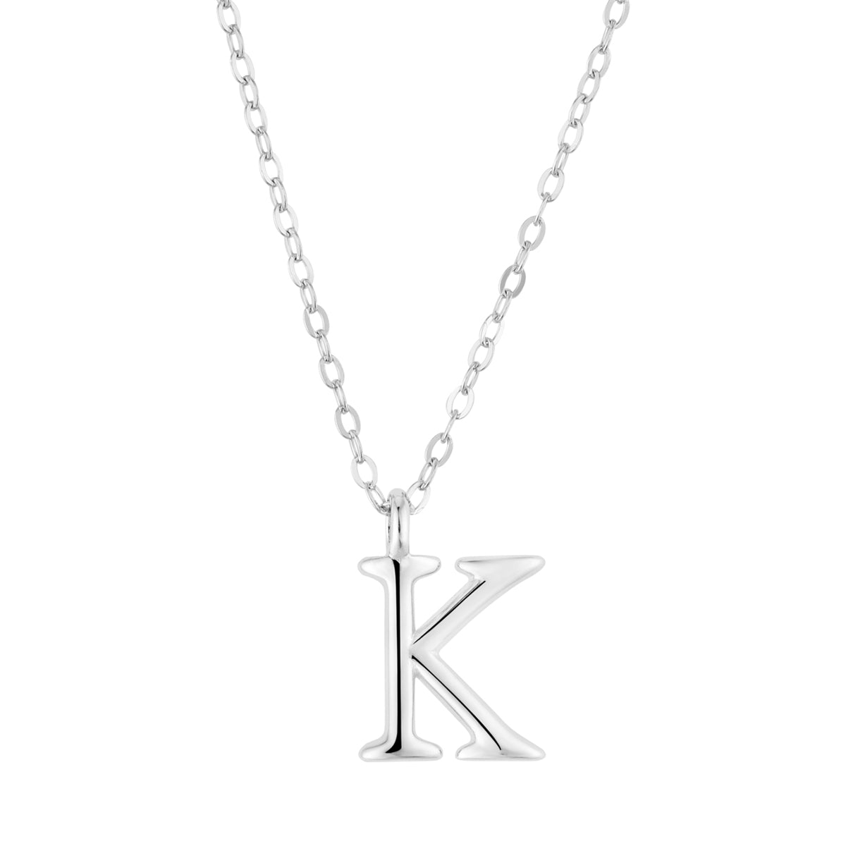 Argento Silver Initial Letter Necklace