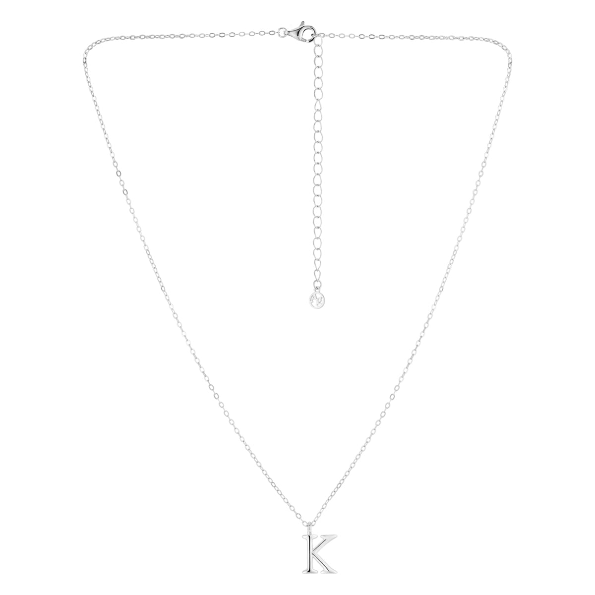 Argento Silver Initial Letter Necklace