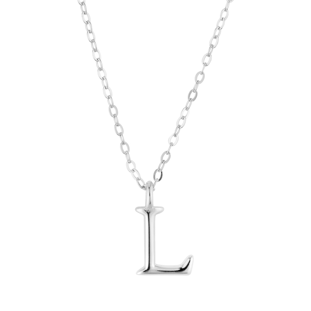 Argento Silver Initial Letter Necklace