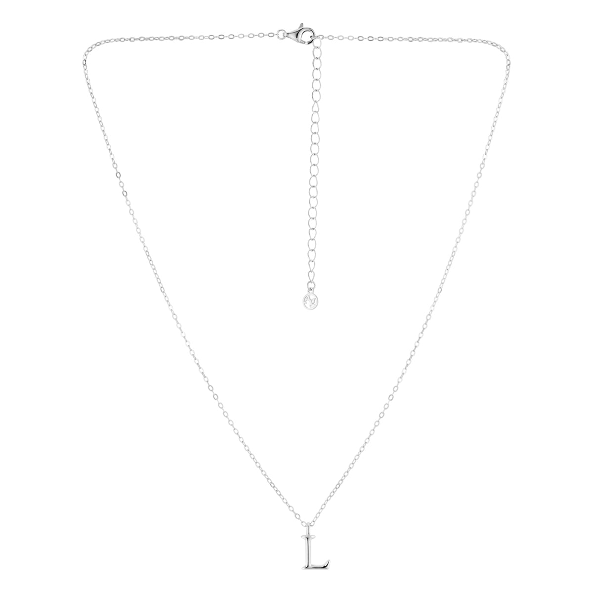 Argento Silver Initial Letter Necklace