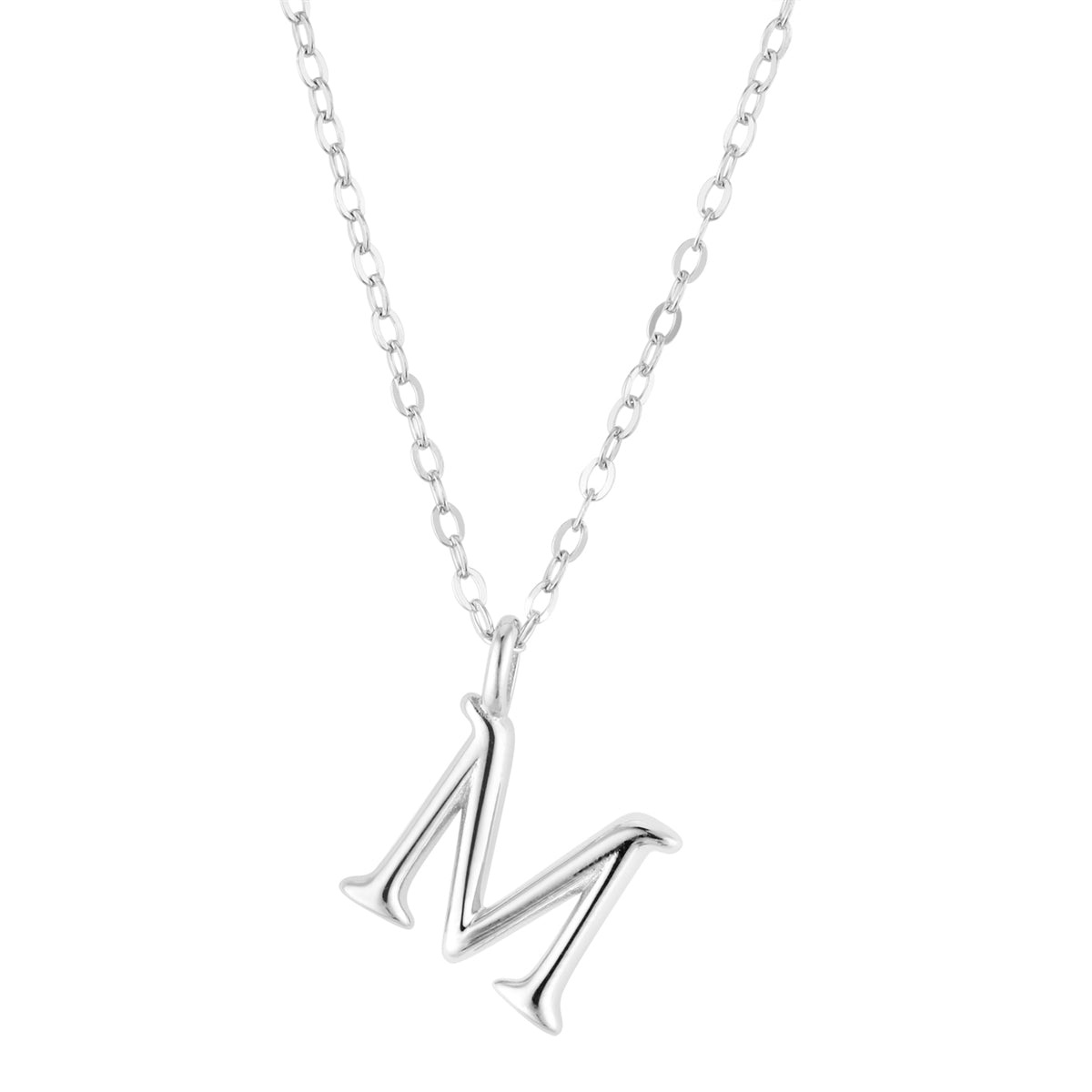 Argento Silver Initial Letter Necklace