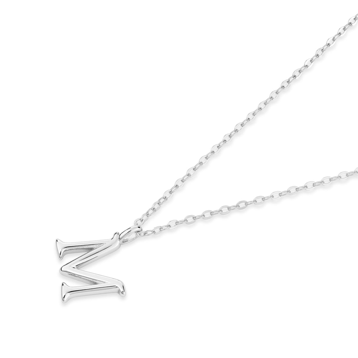 Argento Silver Initial Letter Necklace
