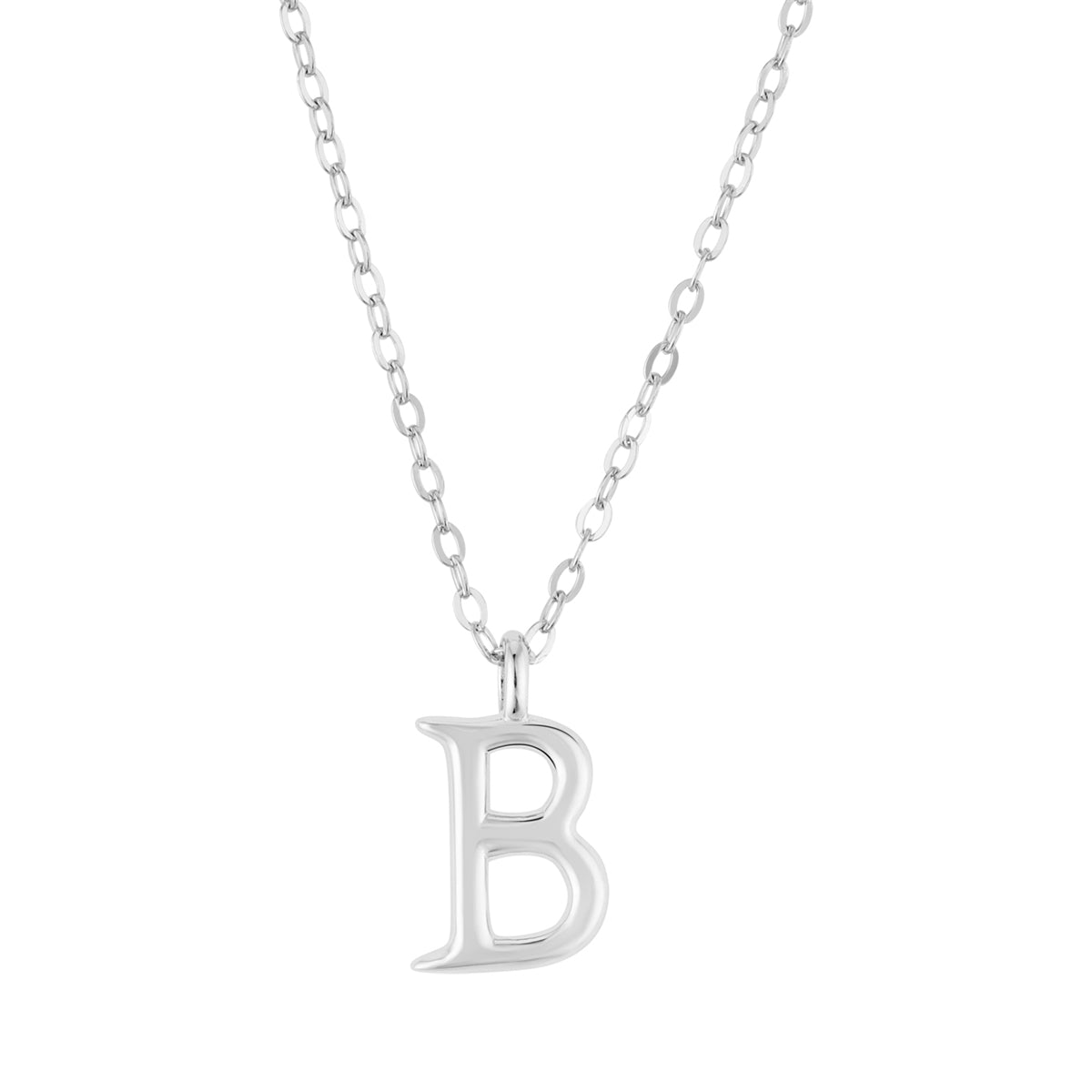 Argento Silver Initial Letter Necklace