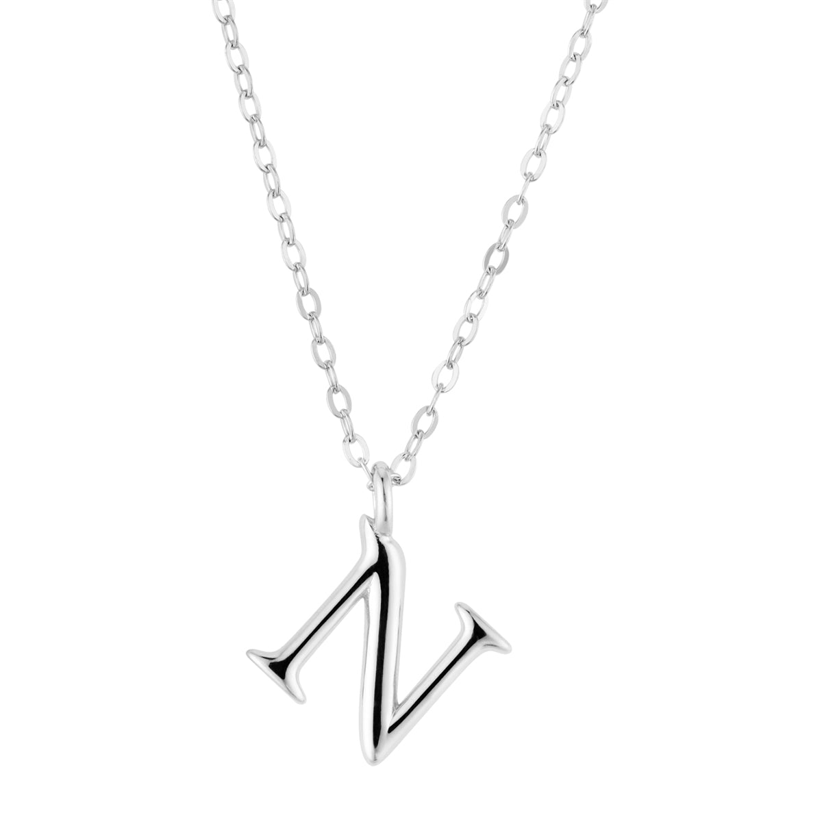 Argento Silver Initial Letter Necklace