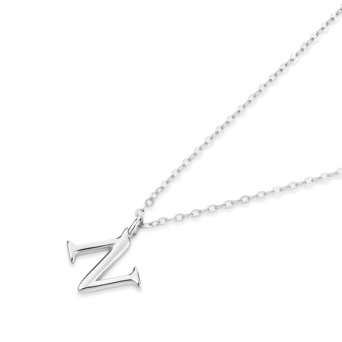 Argento Silver Initial Letter Necklace