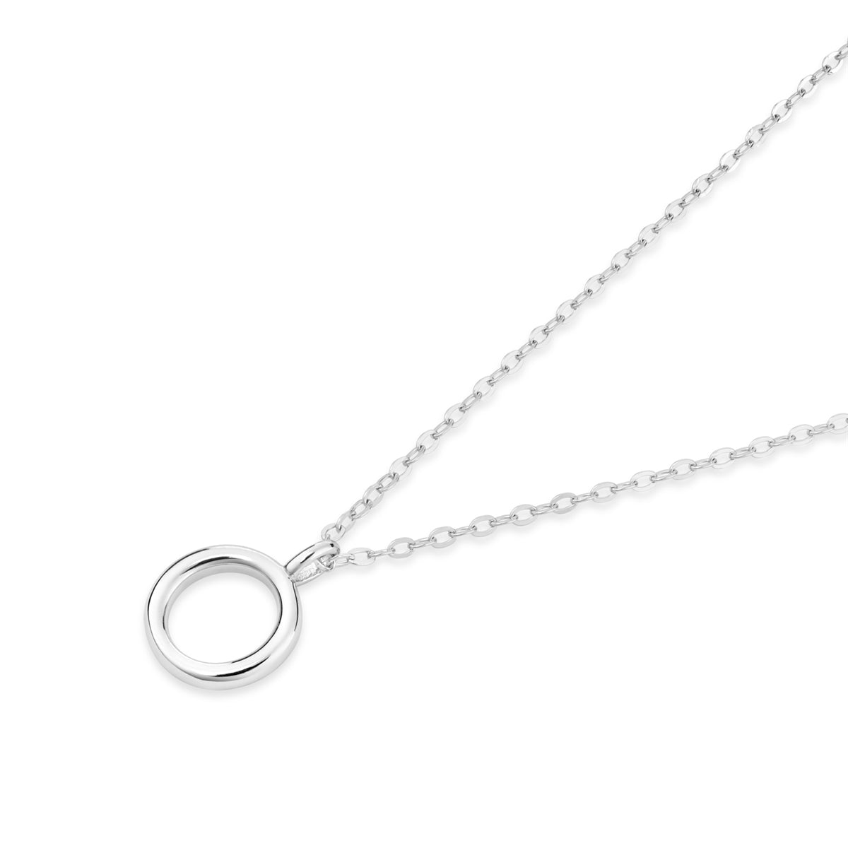 Argento Silver Initial Letter Necklace