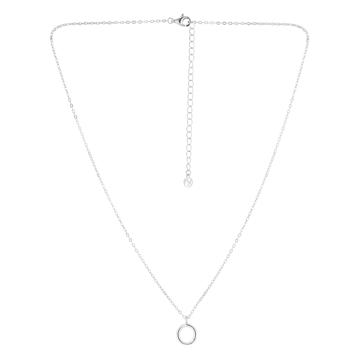 Argento Silver Initial Letter Necklace