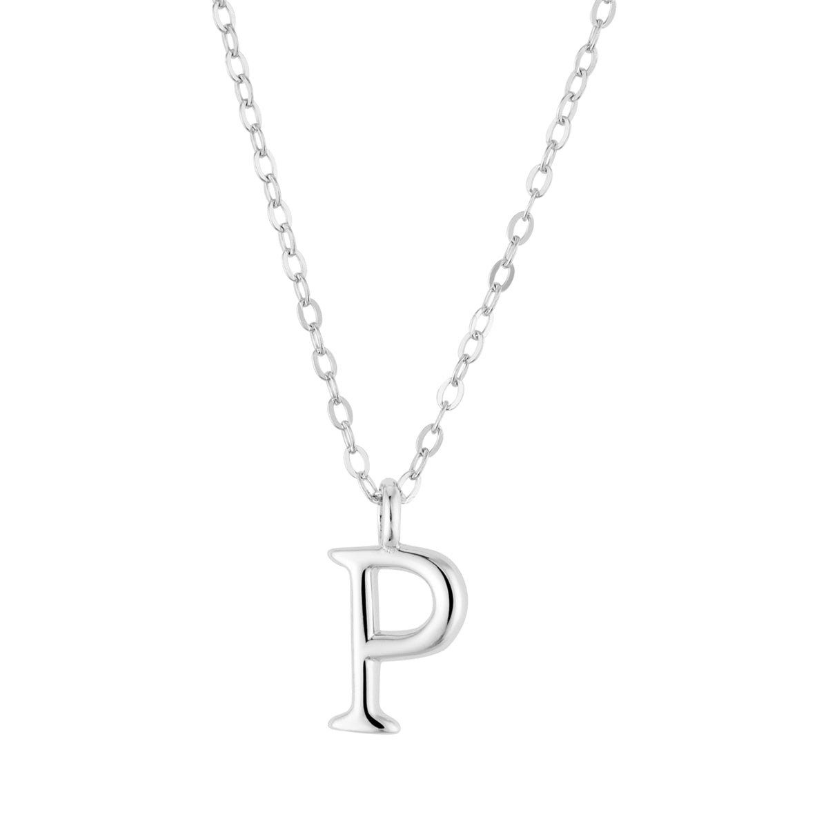 Argento Silver Initial Letter Necklace
