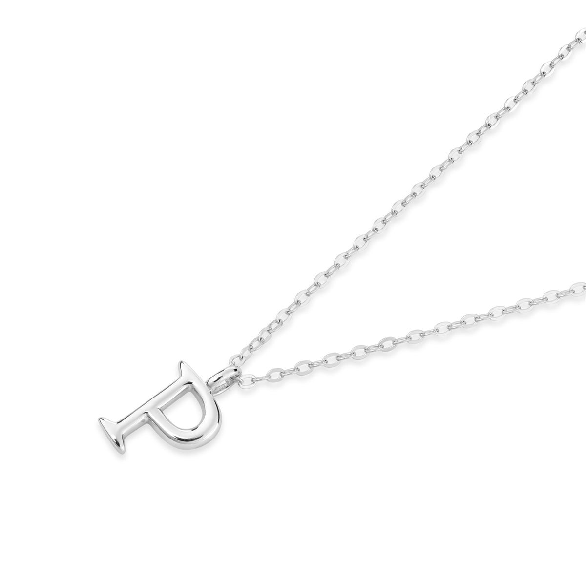 Argento Silver Initial Letter Necklace