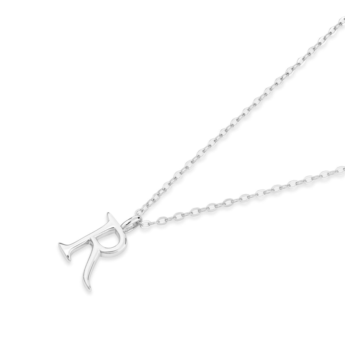 Argento Silver Initial Letter Necklace