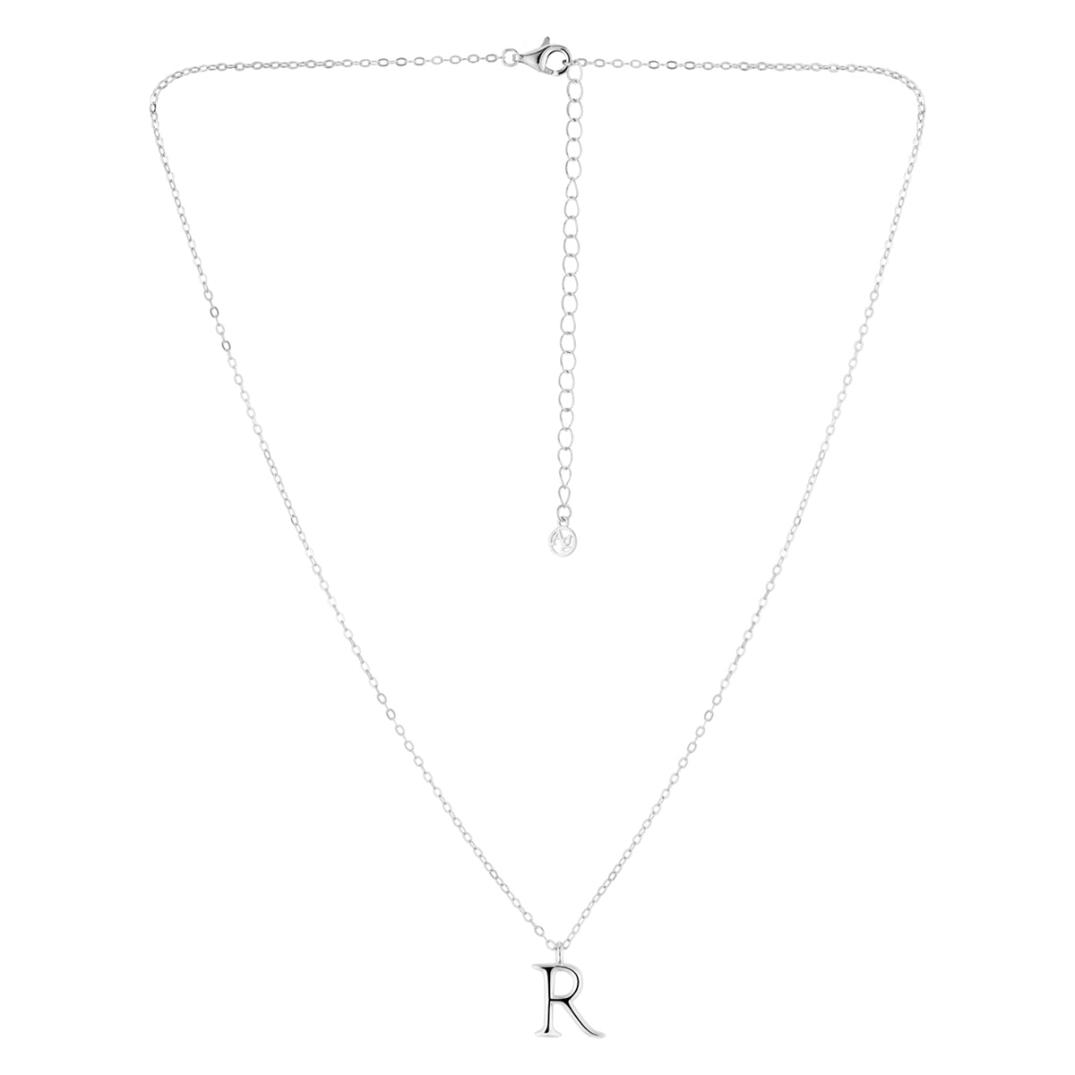 Argento Silver Initial Letter Necklace