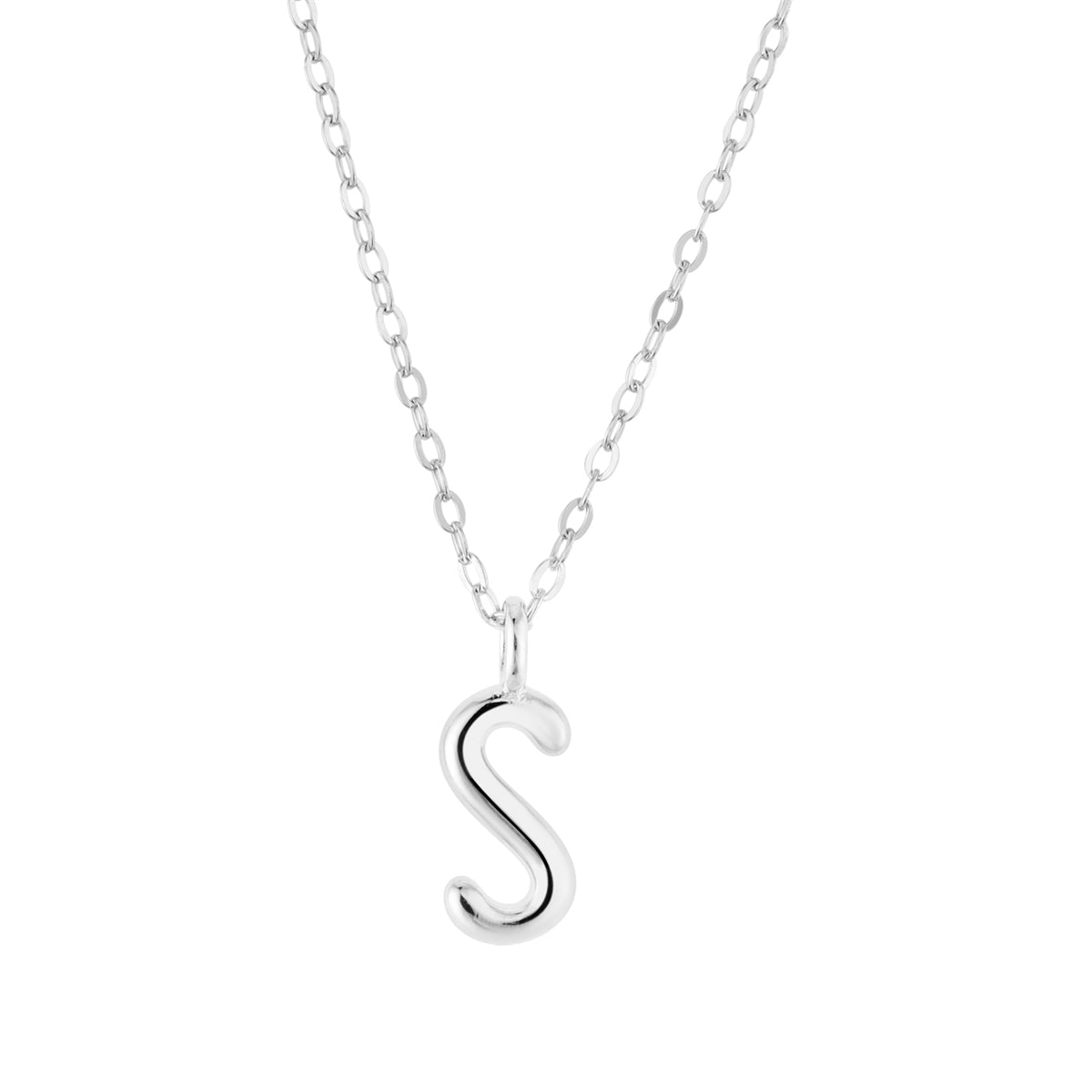 Argento Silver Initial Letter Necklace