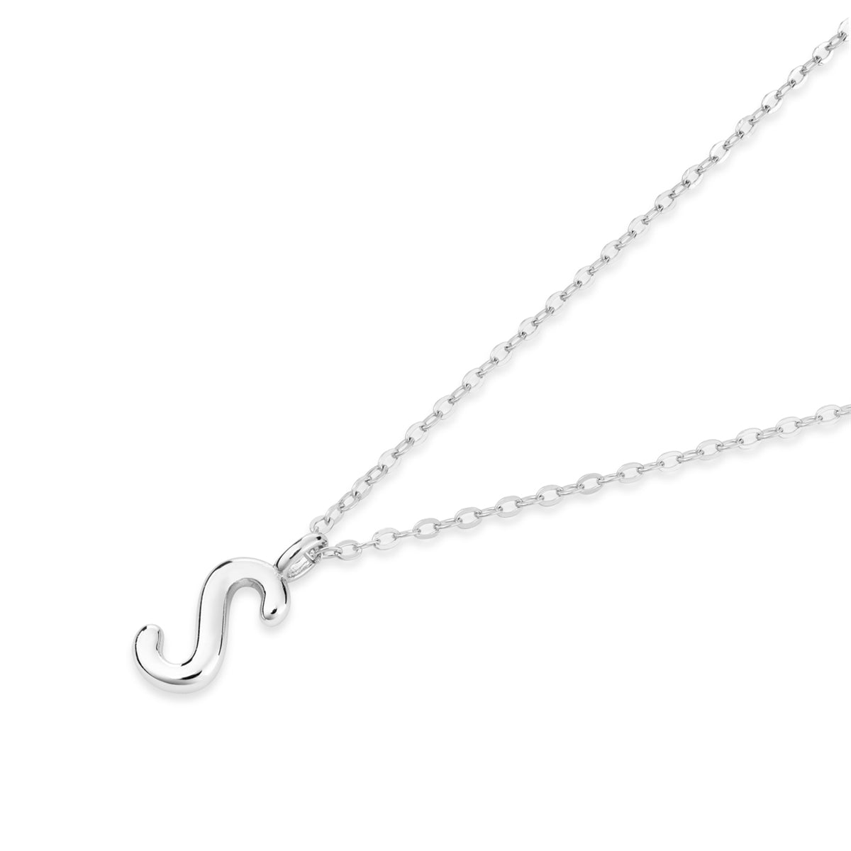 Argento Silver Initial Letter Necklace