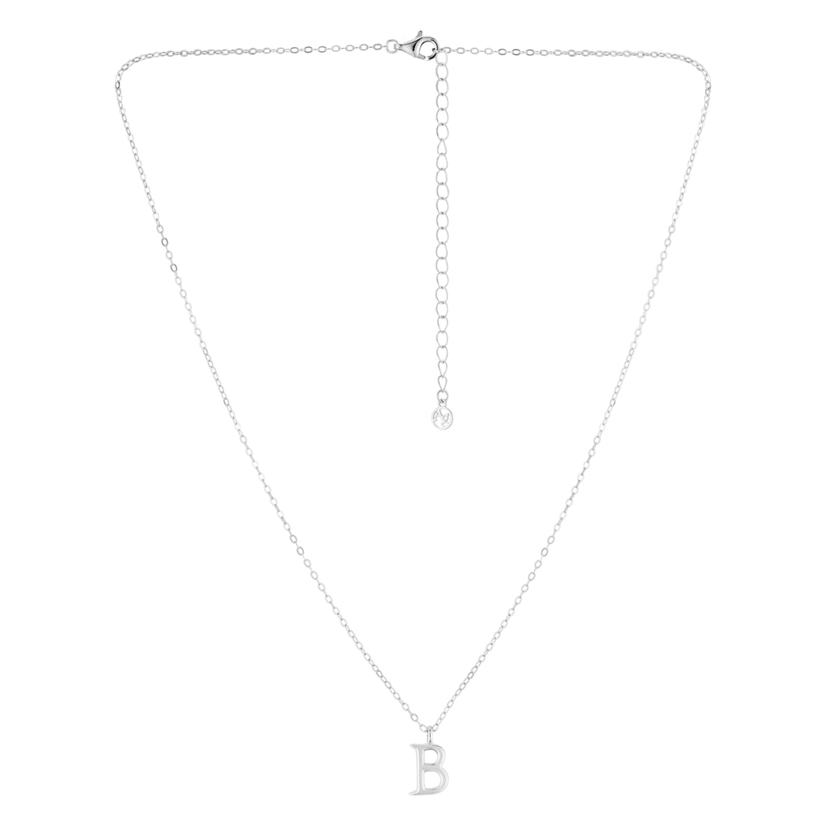 Argento Silver Initial Letter Necklace