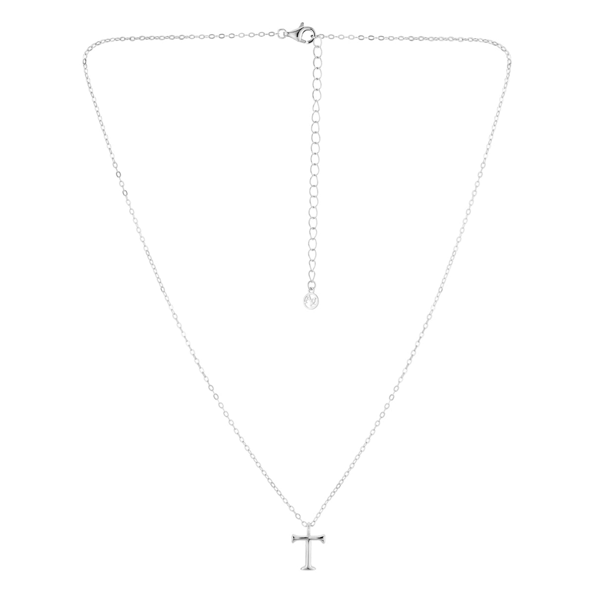 Argento Silver Initial Letter Necklace