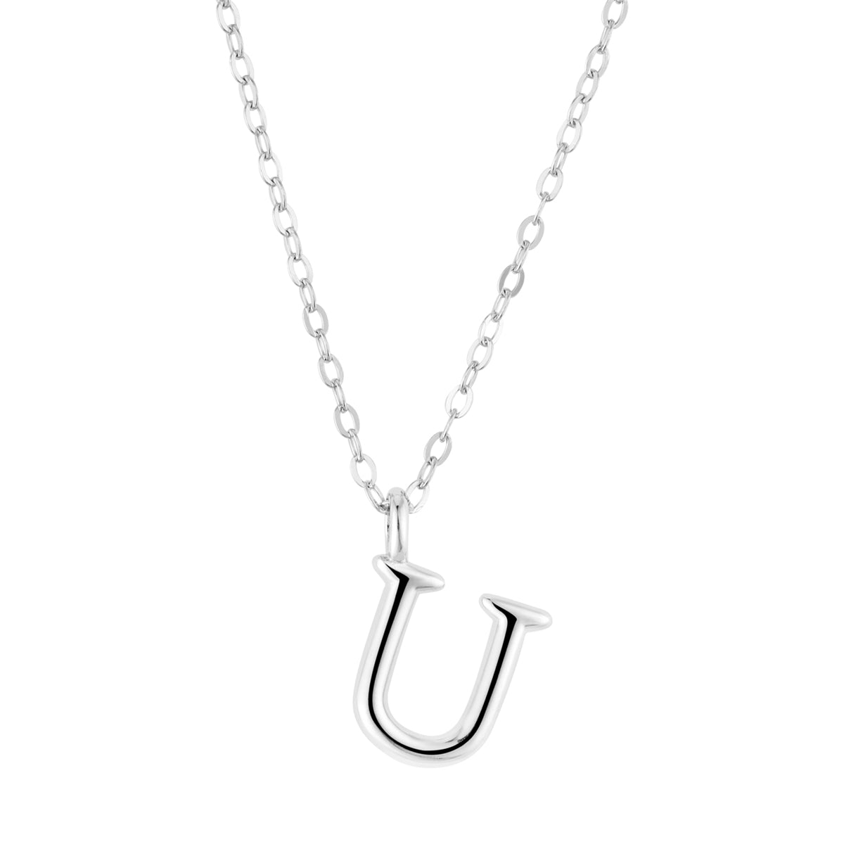 Argento Silver Initial Letter Necklace