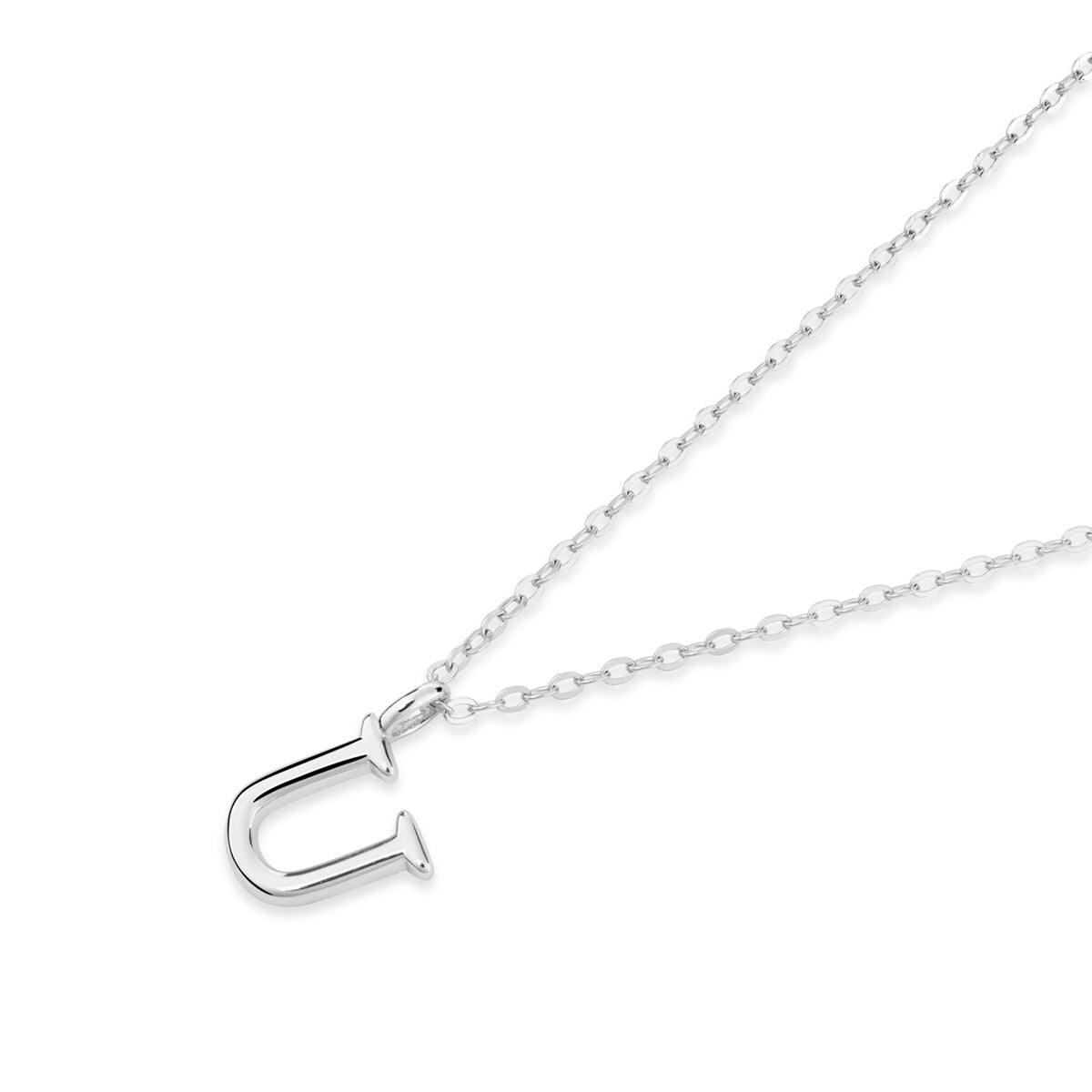 Argento Silver Initial Letter Necklace
