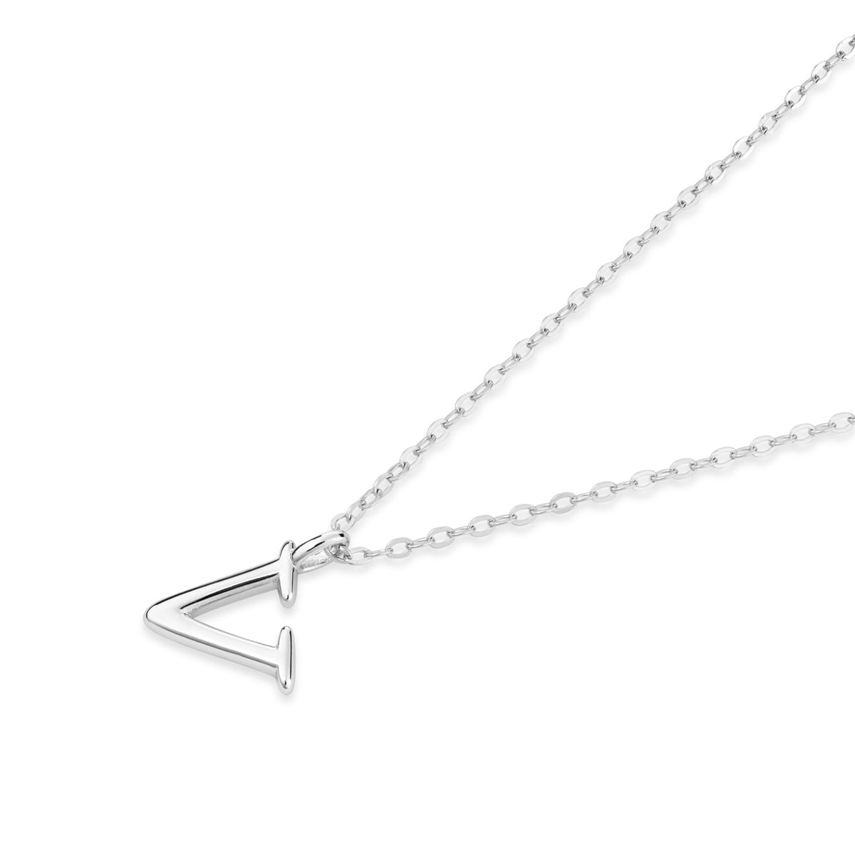 Argento Silver Initial Letter Necklace