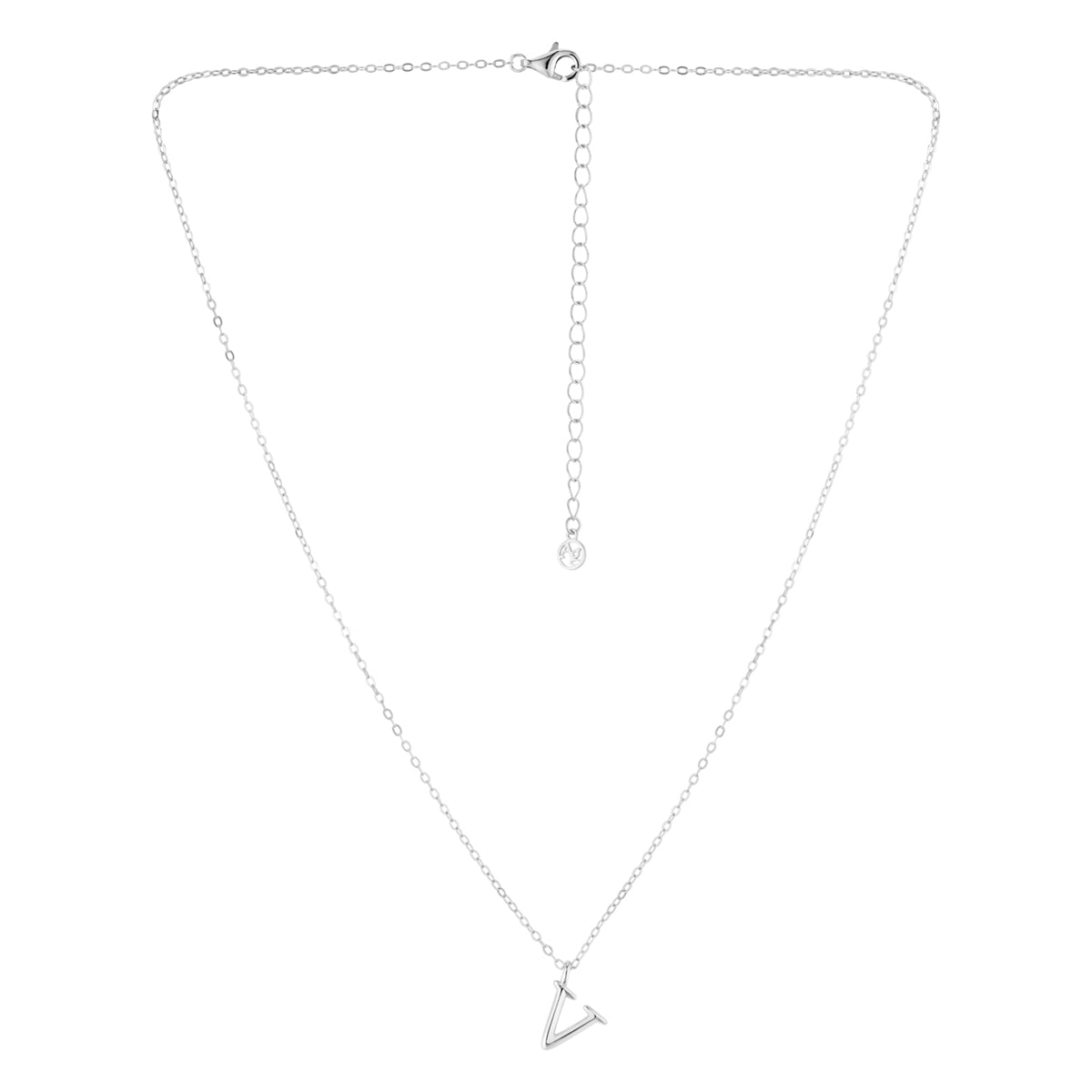Argento Silver Initial Letter Necklace